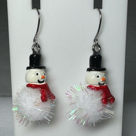 Snowman Earrings - Picture 3 of 3